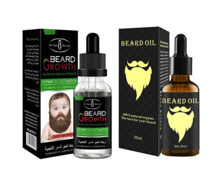 Aichun beauty Pack of 2 Beard Growth Oil - Zoom Image