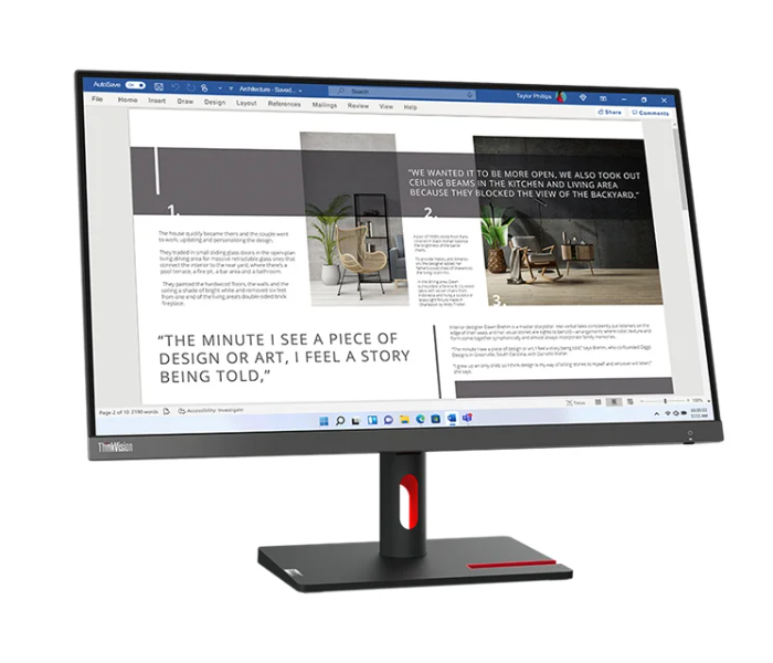 Lenovo ThinkVision S27i-30 27inch FHD Monitor - Black - Zoom Image 2