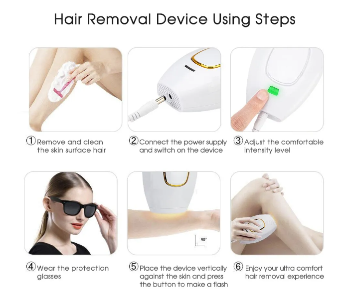 IPL Laser Hair Removal Home Use Devices Laser Epilator, Handheld Full Body Facial Epilator for Face, Armpits, Arms, Bikini and Legs  - Zoom Image 4