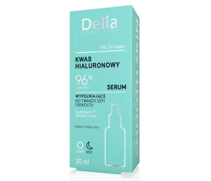 Delia Cosmetics Face, Neck &amp; Decollete Serum with Hyaluronic Acid - Zoom Image