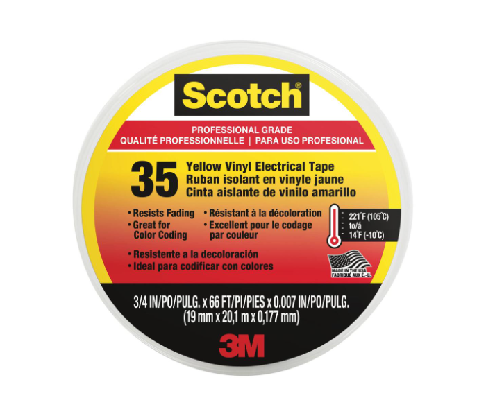 3M Scotch Vinyl Electrical Tape (19 mm x 20.1 m) - Zoom Image