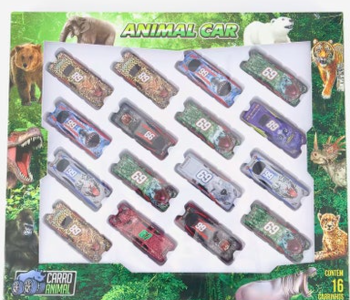 Chamdol 16,Pcs Animal Car Set, Brown Combo - Zoom Image