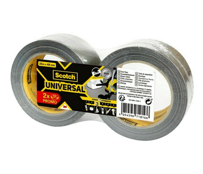  3M Scotch Universal Duct Tape Pack, 2904 (4.8 x 2500 cm, 2 Pc.) - Zoom Image