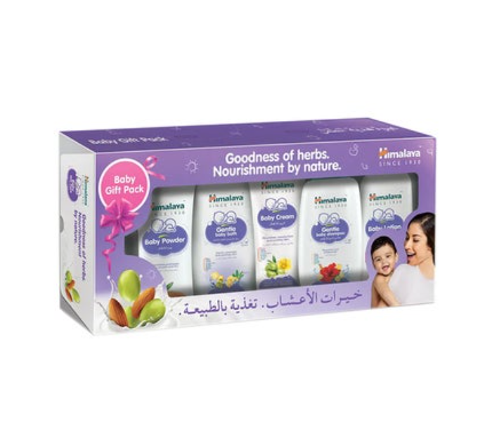 Himalaya Baby Care Gift Pack with Baby Shampoo, Baby Cream, Baby Lotion, Baby Powder, Baby Bath - Zoom Image