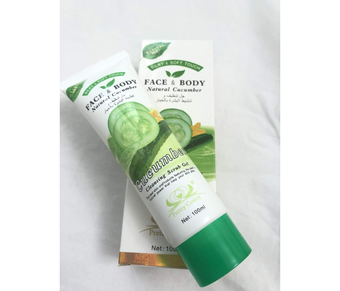 Face and body Natural Cucumber Elbow Knee Neck Deep Cleansing Scrub Gel 100ml - Zoom Image 1