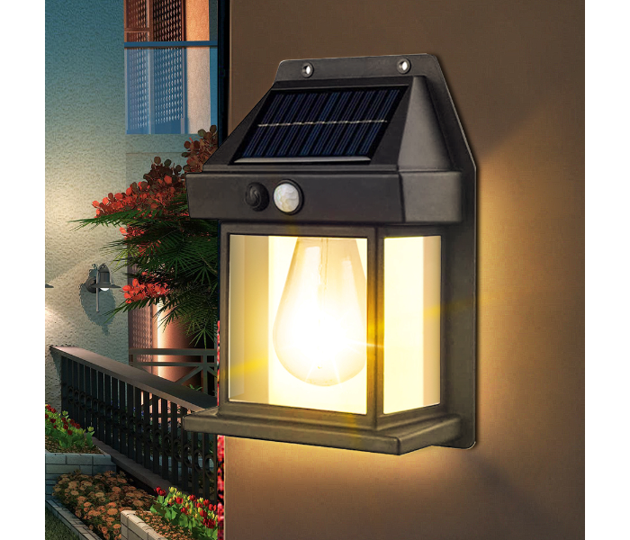 Outdoor Solar Wall Lamp Waterproof Tungsten Filament Lamp Induction Lamp Household Light Garden Wall Light - Zoom Image 4