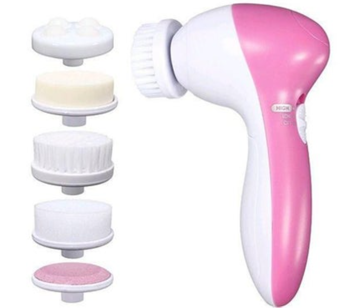 5 In 1 Beauty Care Massager Pink And White - Zoom Image