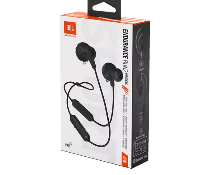 JBL Endurance RunBT 2 Bluetooth In-Ear Headphones - Black - Zoom Image 5