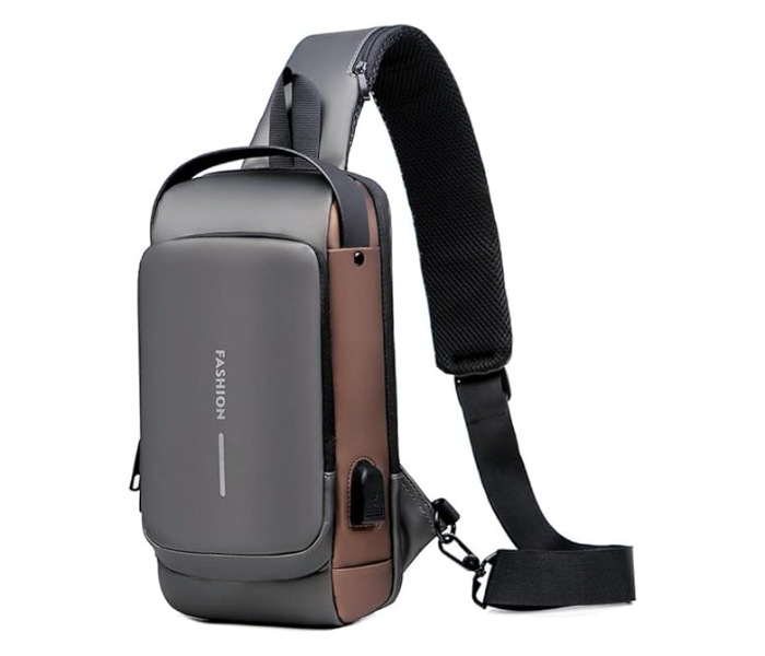 Crossbody Anti theft Sling bag for Men Women, Waterproof Leather USB Charging Port  - Zoom Image 1