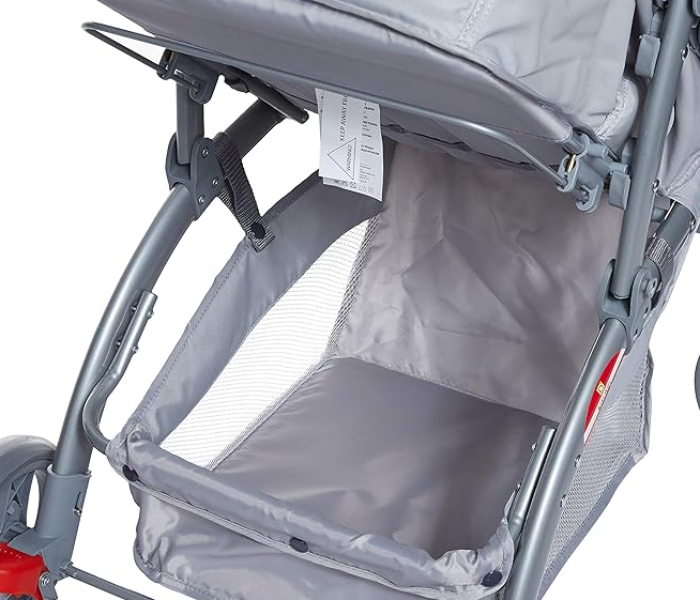 Baby plus BP4959PINK/GREY Sunshade Canopy Stroller - Pink and Grey - Zoom Image 5