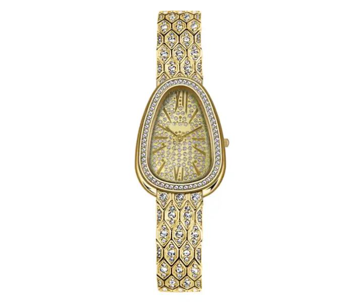 Fashion New Style Snake Shaped Crystal Women Watch - Gold - Zoom Image 1