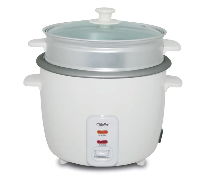 Clikon CK2705 2.8 Litre Rice Cooker With Steamer - White - Zoom Image 1