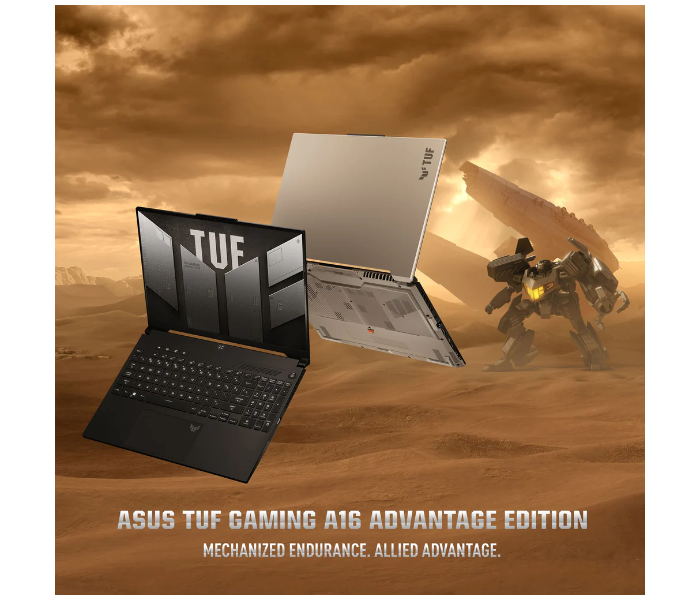 Asus Tuf Gaming A16 Advantage Edition FA617NS-N3002W 16 Inch FHD Plus AMD Ryzen 7735HS 16GB RAM 512GB SSD 8GB AMD Radeon RX7600S Windows 11 Home Laptop - Black - Zoom Image 2