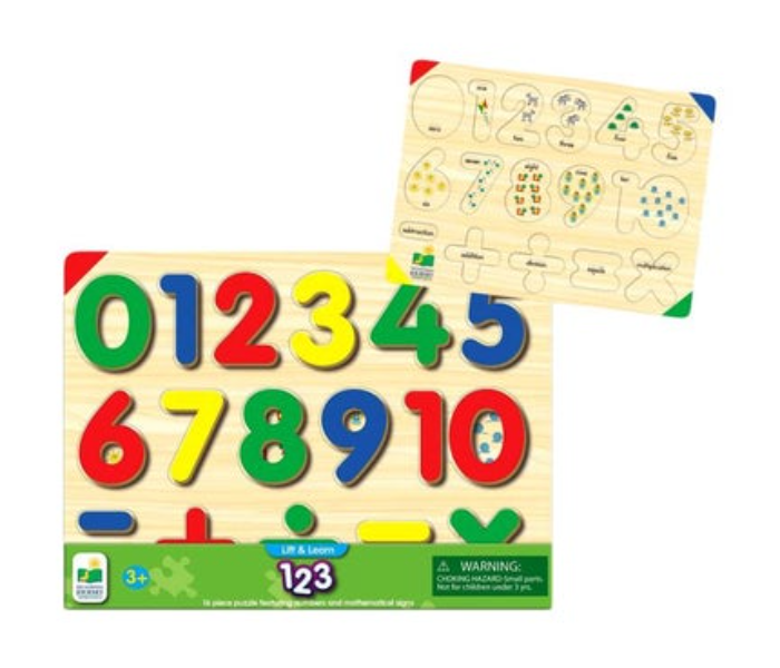 THE LEARNING JOURNEY 16-Piece Lift And Learn 123 Number Puzzle - Zoom Image