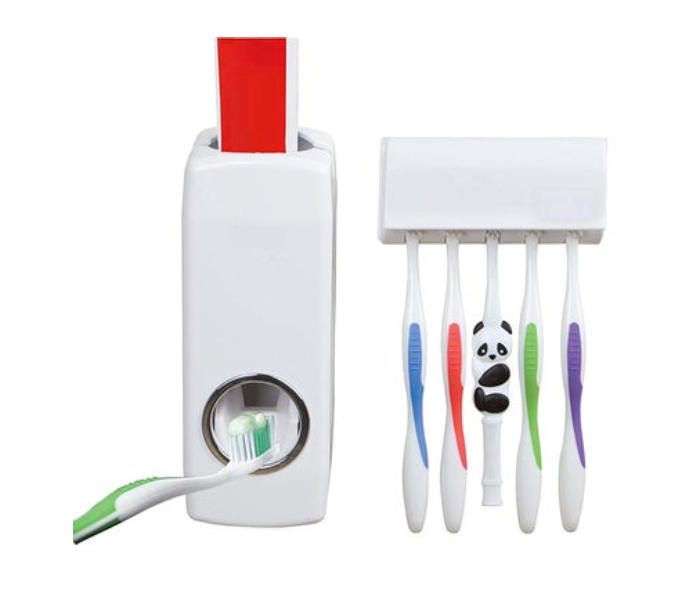 Automatic Toothpaste Dispenser And Toothbrush Holder - Zoom Image