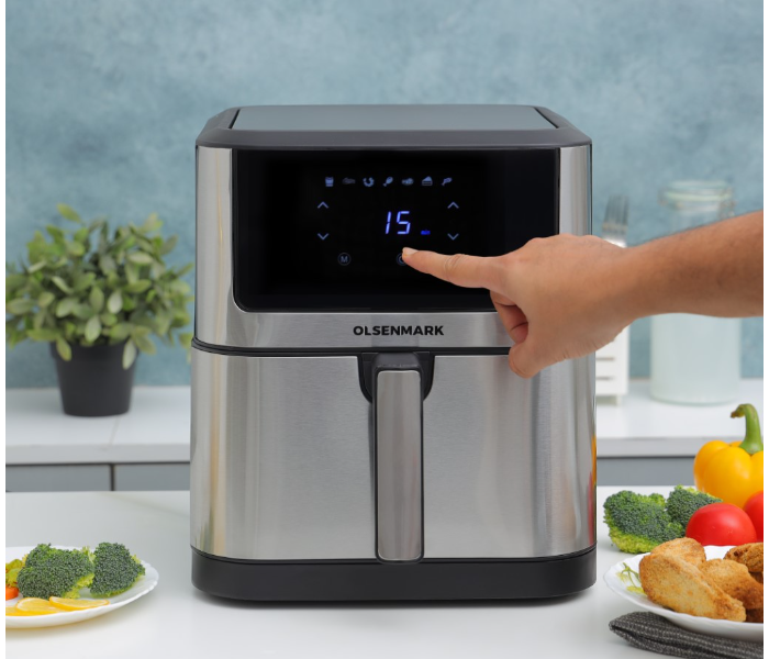 Olsenmark OMAF7032 8L Digital Air Fryer - Silver - Zoom Image 4