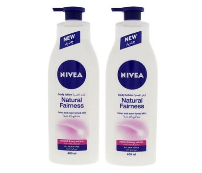 Nivea Natural Fairness Body Lotion, Liquorice And Berry, All Skin Types, 400ml, Pack of 2 - Zoom Image