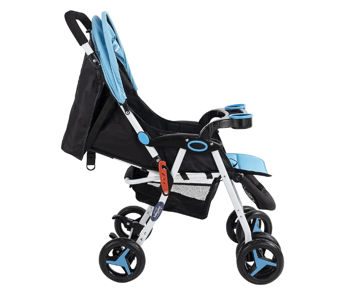 Baby Plus BP8456-BLUE Sunshade Canopy Pram Stroller - Sky blue and Black - Zoom Image 4