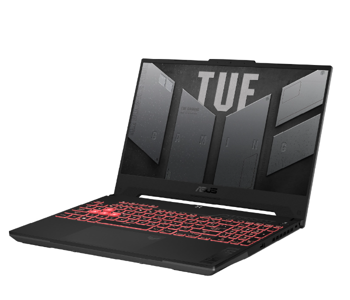 Asus TUF A15 FA507NV-LP023W 15.6" FHD 16GB RAM 512GB SSD AMD Ryzen 7 7735HS Mobile Processor  NVIDIA GeForce RTX 4060 Laptop GPU Backlit Chiclet Keyboard Windows 11 Home Gaming Laptop - Mecha Gray - Zoom Image 3