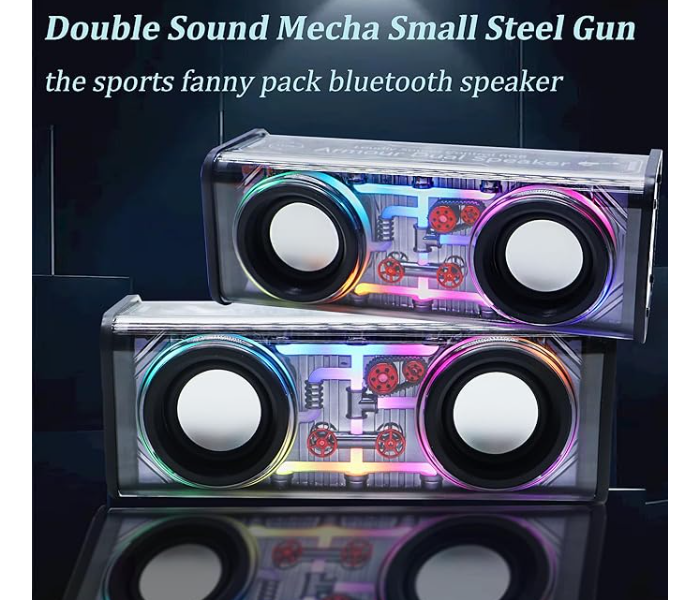 Generic Transparent Mecha Wireless Speaker Colorful Light Bluetooth Compatible 5.0 Speaker - Zoom Image 6