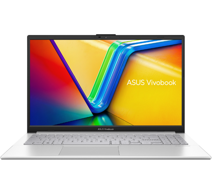 Asus Vivobook Go 15 E1504GA-NJ233W 15.6inch FHD Intel Core i3-N305  8GB RAM 256GB SSD Shared Intel UHD Graphics English-Arabic Keyboard Windows 11 Home - Silver - Zoom Image 1