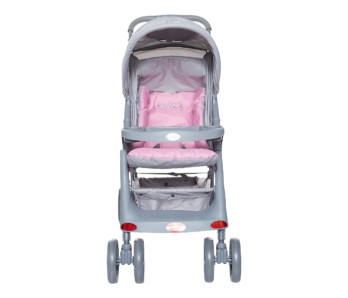 Baby plus BP4959PINK/GREY Sunshade Canopy Stroller - Pink and Grey - Zoom Image 2