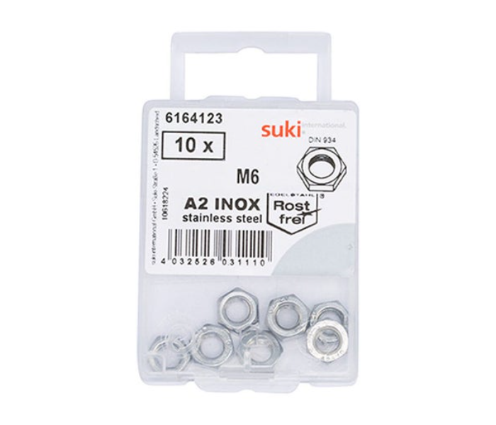 suki 10-Piece M6 Hex Nuts - Zoom Image