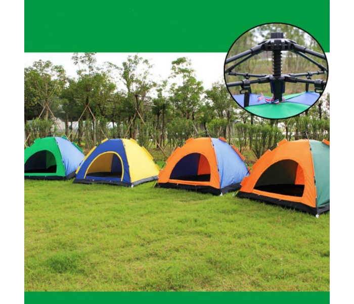 Portable Camping Tents Pop Up Instant Automatic Backpacking Dome Waterproof 200 x 200 x 135cm Tent For 4 Person - Assorted - Zoom Image 2