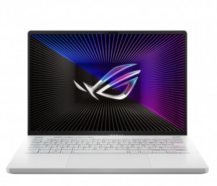 Asus GA402RJ-L4211W Rog Zephyrus G14 14 Inch FHD Plus AMD Ryzen 7 6800HS Processor 16GB RAM 512GB SSD 8GB AMD RX6700S Graphics Eng-Arb Keyboard Windows 11 Home Laptop  - Moonlight White Anime Matrix - Zoom Image 1