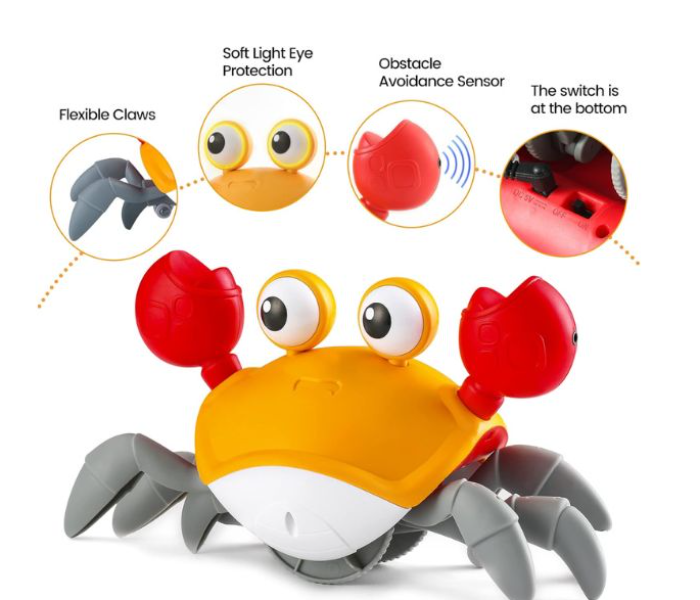 Crawling Crab Baby Toy with Music and smart Obstacle Avoidance - Zoom Image 3