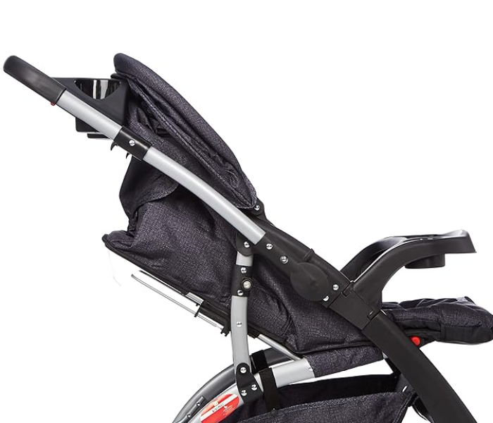 Baby plus BP4958GREY/BLACK Sunshade Canopy Pram Stroller - Grey and Black - Zoom Image 5