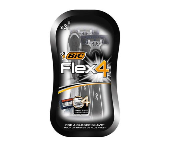 Bic 3 Piece Flex4 Comfort Blister Razors - Zoom Image