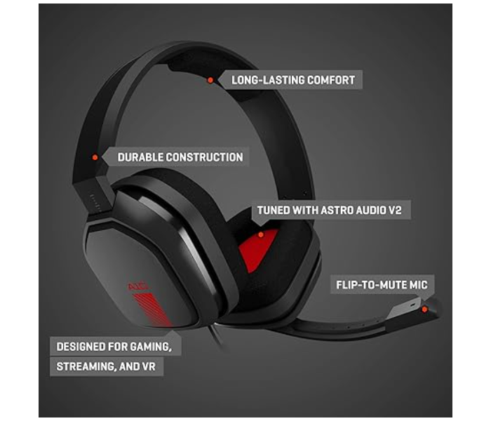 Astro A10 Wired Headset for Playstation 4 - Black And Red - Zoom Image 2