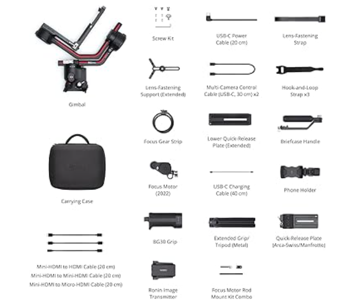 DJI Ronin S3 Pro 3-Axis Gimbal Stabilizer Combo - Black - Zoom Image 6