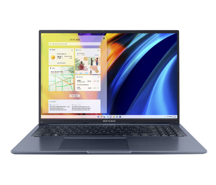 Asus M1603QA-MB079W Vivobook 16X 16-inch WUXGA 8GB 512GB SSD AMD R5 5600H Radeon graphics English-Arabic Keyboard Windows 11 Home - Quiet Blue - Zoom Image 1