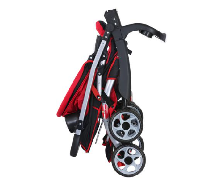 Baby plus BP4958RED/BLACK Sunshade Canopy Pram Stroller - Red and Black - Zoom Image 4