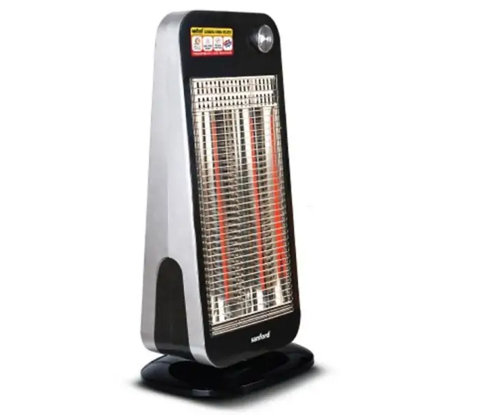 Sanford SF1287CRH BS 450/900 W Carbon Room Heater - Silver and Black - Zoom Image 1