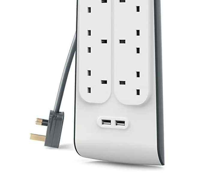 Belkin BSV604af2M 2.4 Amp USB Charging 6-outlet Surge Protection Strip - White - Zoom Image 2