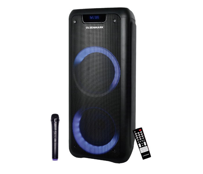 Olsenmark OMMS1285 Rechargeable Party Speaker, 12000W PMPO - Black - Zoom Image 1