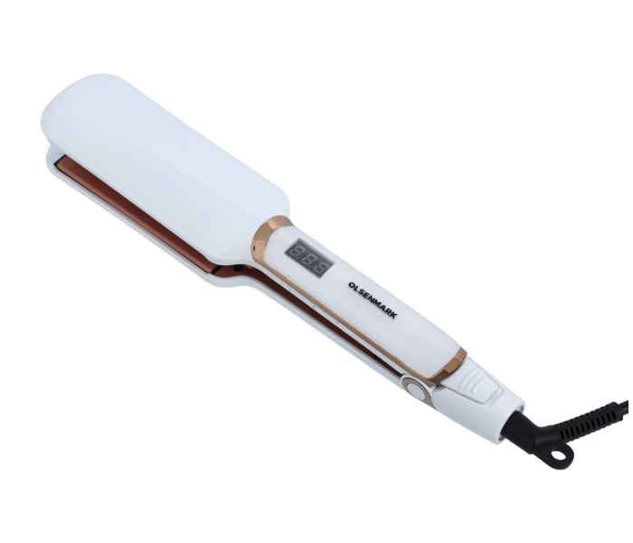 Olsenmark OMH4089 Wide Plate Hair Straightener - White - Zoom Image 2