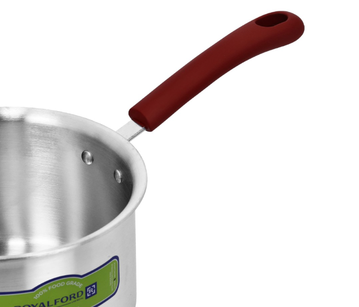 Royalford RF10097 18CM Aluminum Milkpan with Bakelite Handle and Lid- Silver - Zoom Image 3