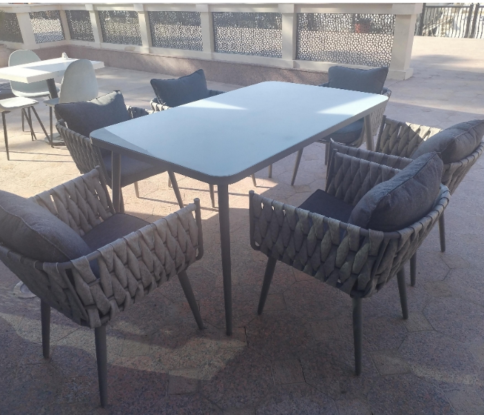 Outdoor dining set 6 seats with cushions. - Zoom Image 5