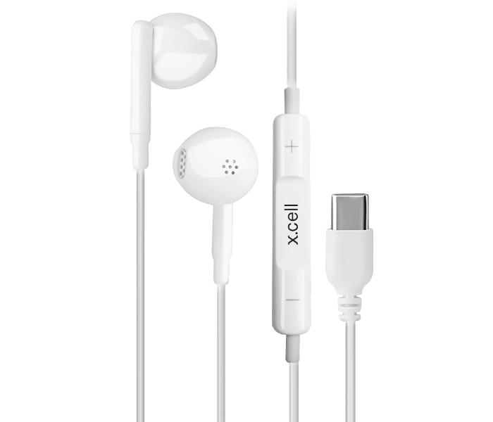 X.cell XL-HS-104C-WHI Wired Headsets Out of Ear Shape With Type C Jack - White  - Zoom Image