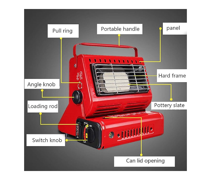 Multifunctional Dual-purpose Liquefied Gas Household Portable Gas Heating Stove Portable Mini Tent Heater Roast Stove - Zoom Image 2