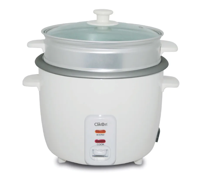 Clikon CK2701 1 Litre Rice Cooker With Steamer - White - Zoom Image 1