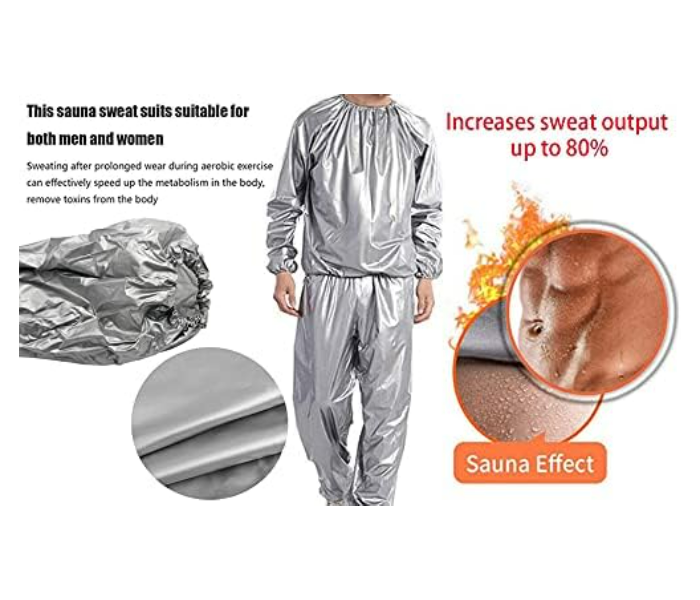 Golden Sauna Suit Slimming Weight Loss Suit  Tear resistant Suitable for Running Gym Jogging CardioWeight Lifting Fitness Workout For Men Women - XL - Zoom Image 6