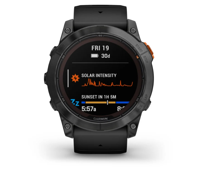 Garmin 010-02778-01 Fenix 7X Pro Solar Edition Slate Grey with Black Band - Zoom Image 2