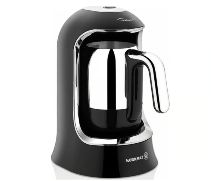 Korkmaz A860-07 Sleek And Stylish Kahvekolik Coffee Maker Black-Chrome - Zoom Image 1