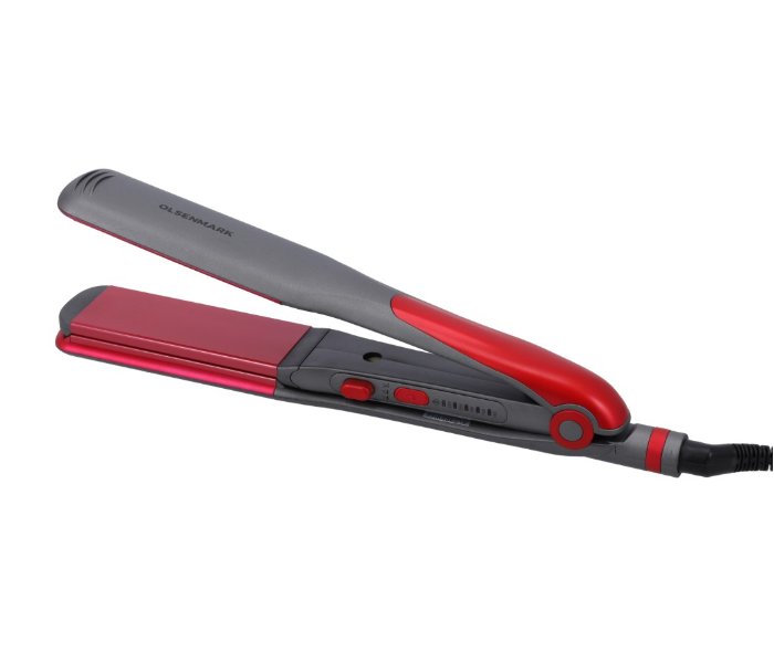 Olsenmark OMH4085 Wide Floating Plate 2-in-1 Hair Straightener - Grey and Red - Zoom Image 1