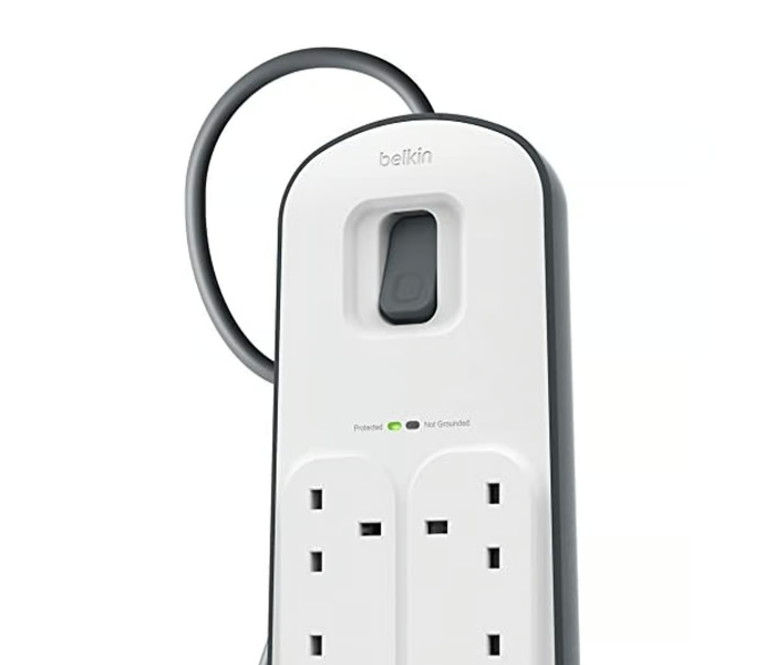 Belkin BSV604af2M 2.4 Amp USB Charging 6-outlet Surge Protection Strip - White - Zoom Image 3